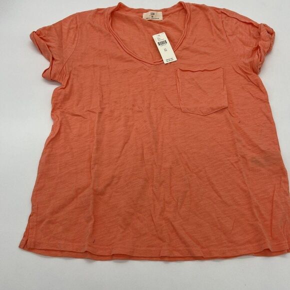 T. La Anthropologie Mango Orange Pocket Tee NWT XS - Picture 1 of 4